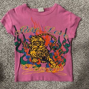 Pink Graphic Baby Tee